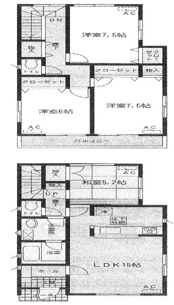 Floor plan. (5 Building), Price 21 million yen, 4LDK, Land area 141.95 sq m , Building area 99.62 sq m