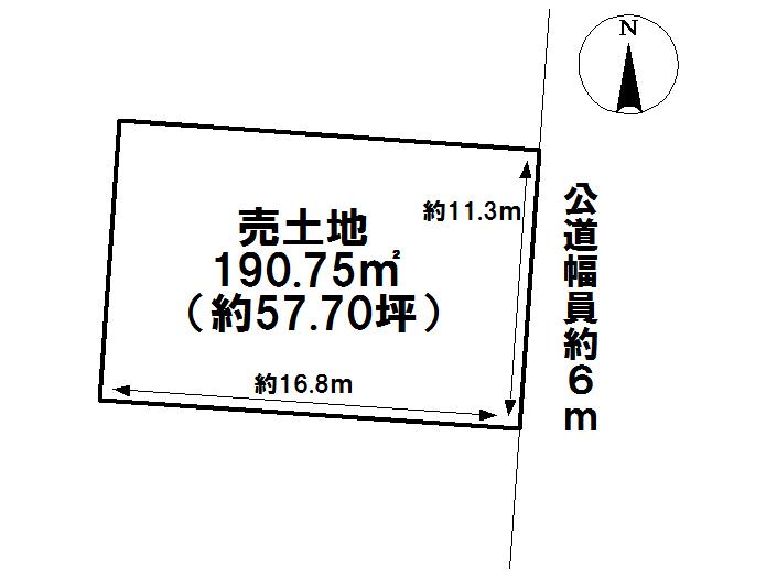 Compartment figure. Land price 12.5 million yen, Land area 190.75 sq m