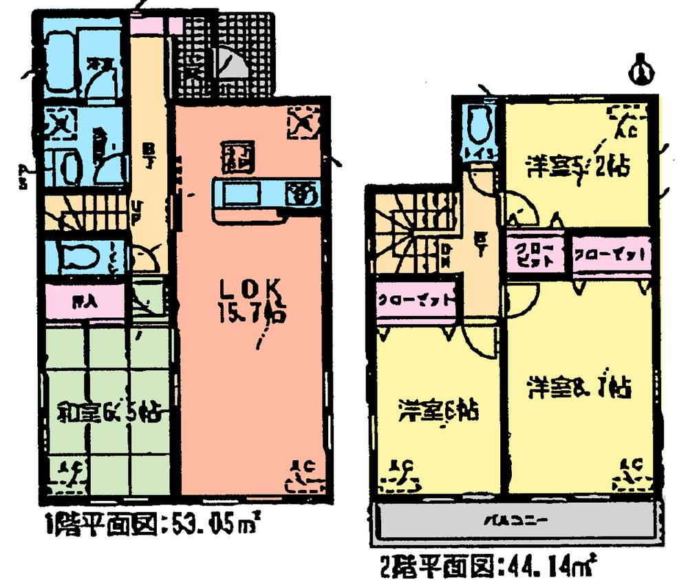 Floor plan. (3 Building), Price 25,800,000 yen, 4LDK, Land area 189.65 sq m , Building area 97.19 sq m
