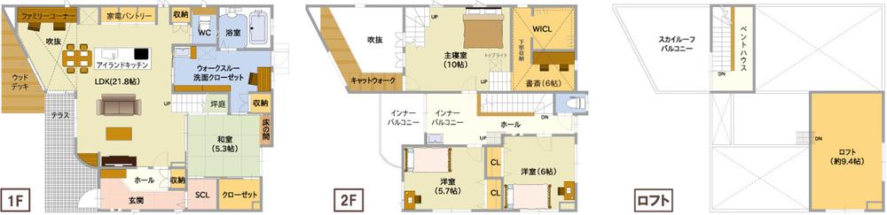 Floor plan. 42,900,000 yen, 4LDK + 3S (storeroom), Land area 234.74 sq m , Building area 143.93 sq m