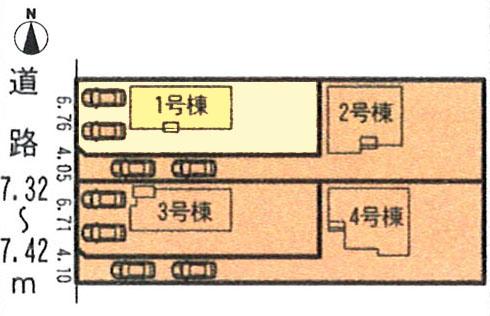 Compartment figure. 23 million yen, 4LDK, Land area 211.43 sq m , Building area 99.22 sq m parallel parking two cars Allowed!  Front road spacious! 