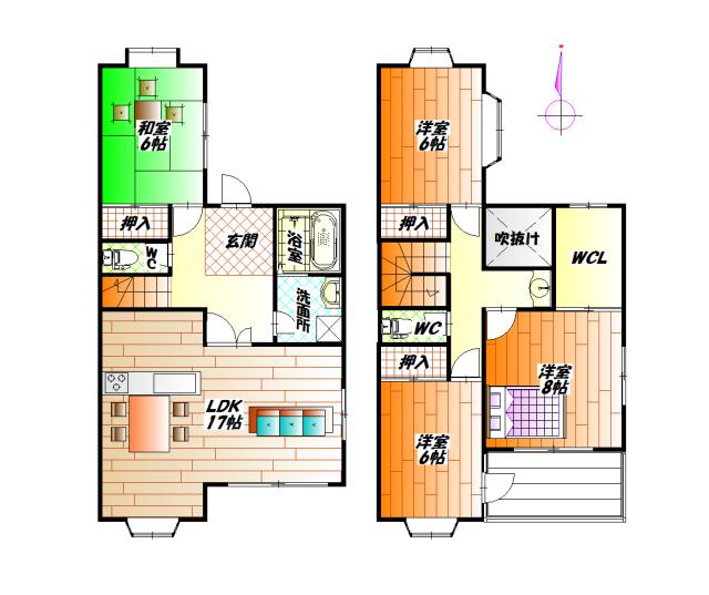 Floor plan. 8.3 million yen, 4LDK, Land area 120 sq m , Building area 110.96 sq m