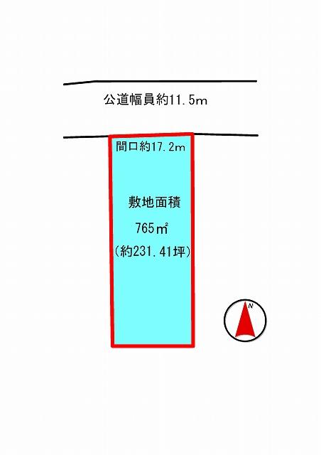 Compartment figure. Land price 31,800,000 yen, Land area 765 sq m