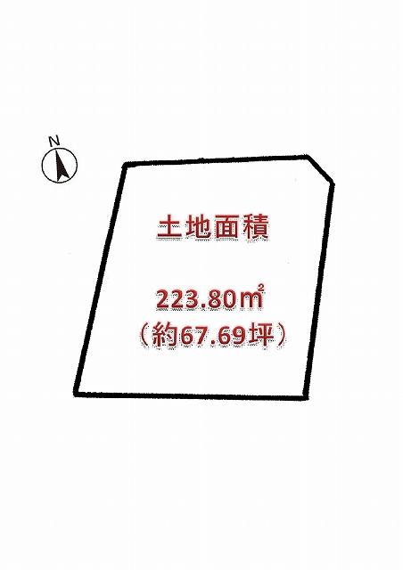 Compartment figure. Land price 14.8 million yen, Land area 223.8 sq m