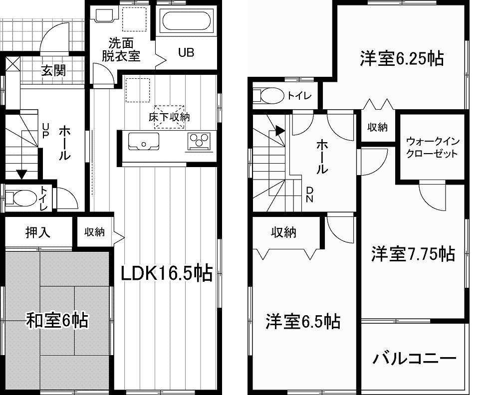 Floor plan. (1 Building), Price 26,800,000 yen, 4LDK, Land area 160.01 sq m , Building area 105.37 sq m