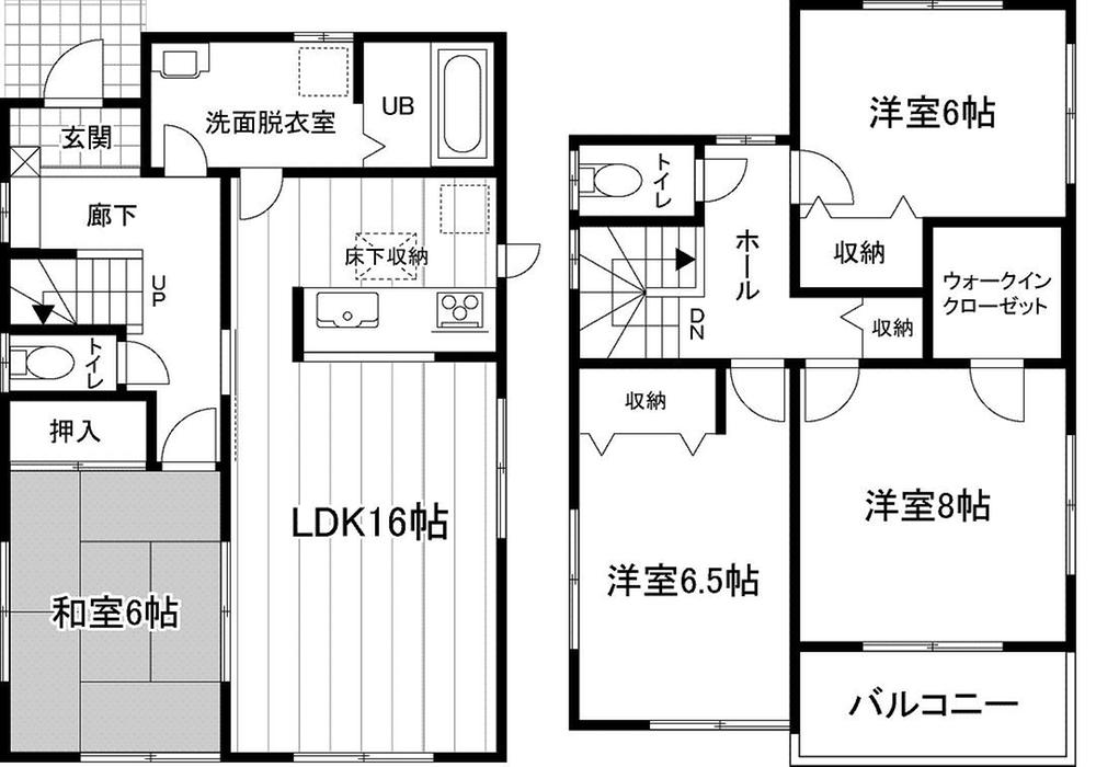 Floor plan. (Building 2), Price 28.5 million yen, 4LDK, Land area 150.79 sq m , Building area 106 sq m