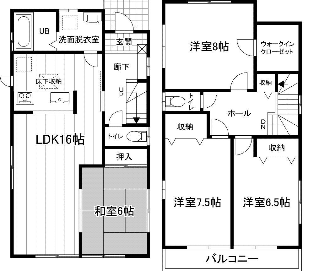 Floor plan. (3 Building), Price 26,800,000 yen, 4LDK, Land area 161.73 sq m , Building area 106 sq m