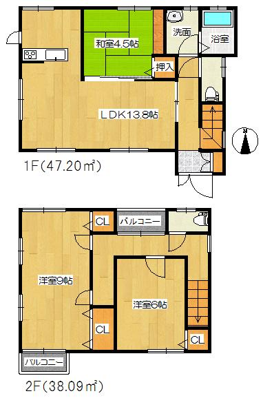 Floor plan. 17.8 million yen, 3LDK, Land area 171 sq m , Building area 85.29 sq m floor plan