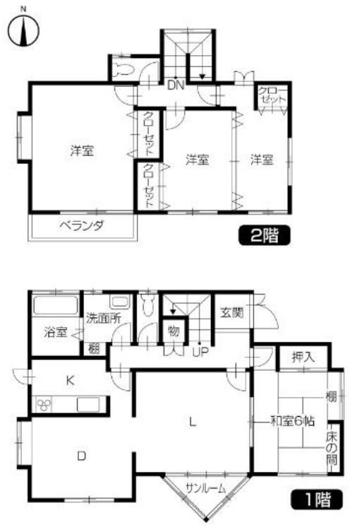 Floor plan. 20,980,000 yen, 4LDK, Land area 180.41 sq m , Building area 119.21 sq m