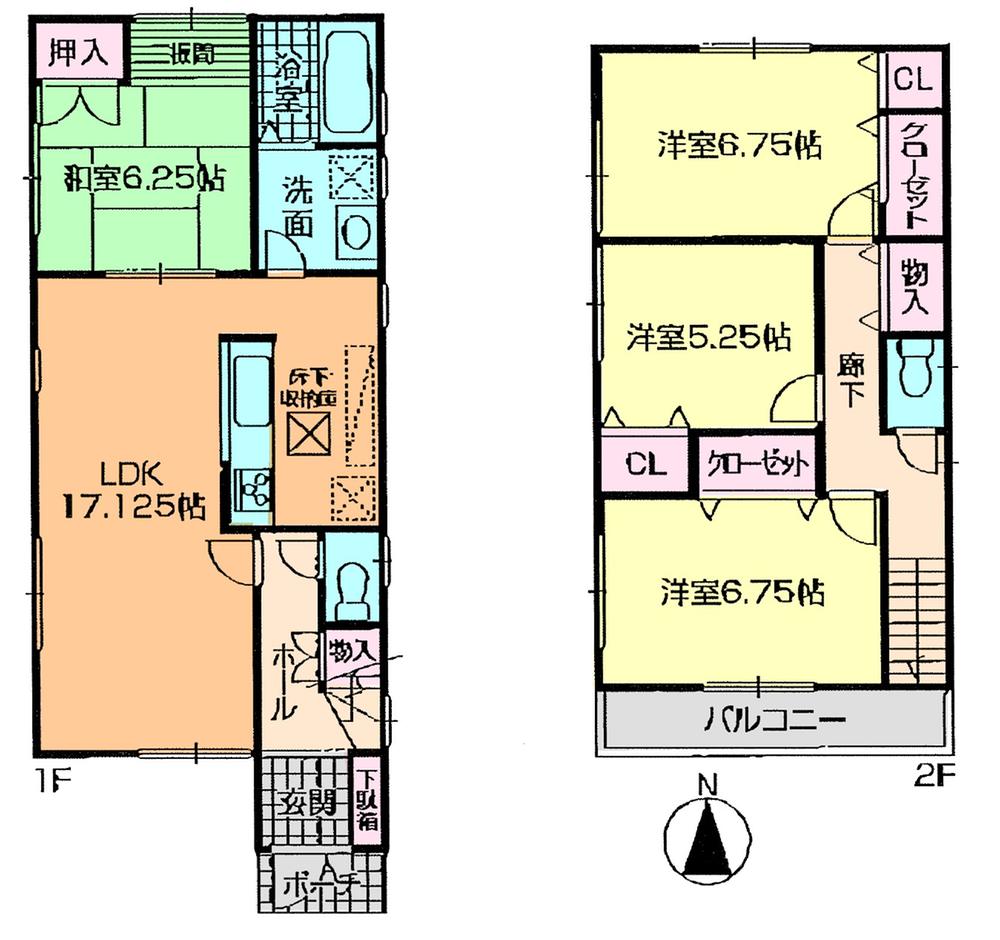 Floor plan. 23.8 million yen, 4LDK, Land area 113.2 sq m , Building area 98.22 sq m