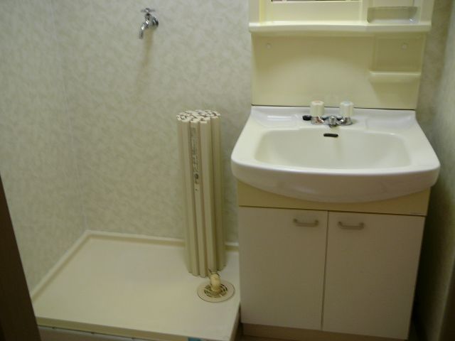 Washroom. Independent wash basin, Indoor Laundry Storage