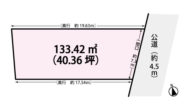 Compartment figure. Land price 7.9 million yen, Land area 133.42 sq m