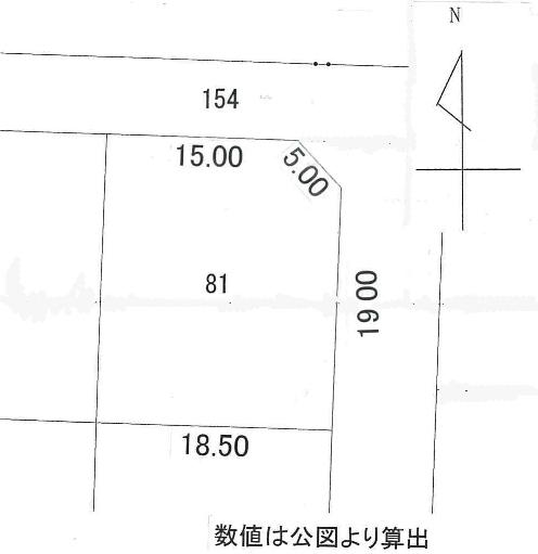 Compartment figure. Land price 7.2 million yen, Land area 407.25 sq m dimensions are approximate numbers