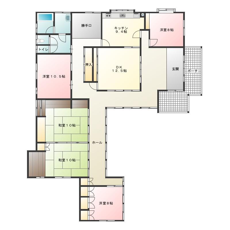 Floor plan. 34,800,000 yen, 6DK, Land area 1,941.55 sq m , Building area 240.08 sq m