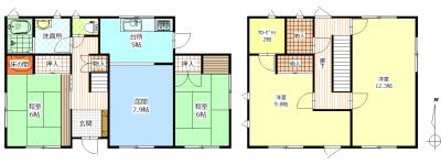 Floor plan. 14 million yen, 4LDK + S (storeroom), Land area 210.15 sq m , Building area 115.93 sq m