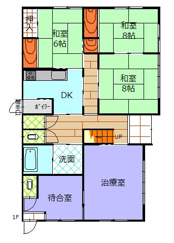 Floor plan. 8.5 million yen, 5DK, Land area 260.4 sq m , Building area 138 sq m 1F