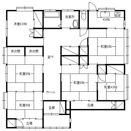 Floor plan. 10.8 million yen, 6K, Land area 239.62 sq m , Building area 133.02 sq m