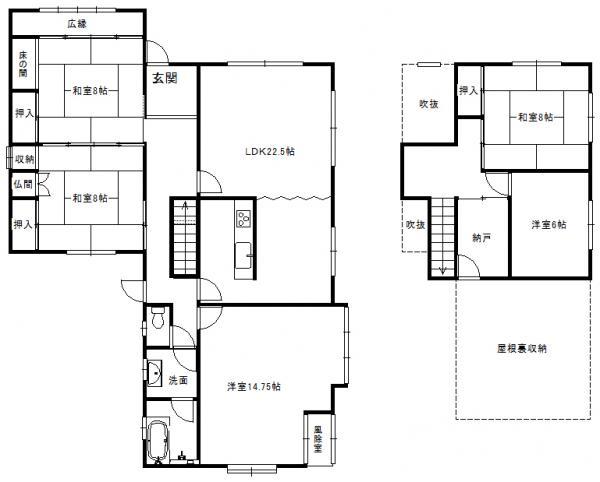 Floor plan. 13.8 million yen, 5LDK, Land area 400.99 sq m , Building area 161.89 sq m