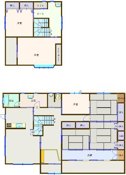 Floor plan. 29,900,000 yen, 6LDK, Land area 569.21 sq m , Building area 210.96 sq m