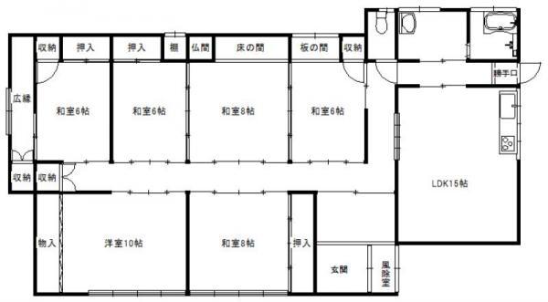 Floor plan. 9,980,000 yen, 6LDK, Land area 393.5 sq m , Building area 163.08 sq m