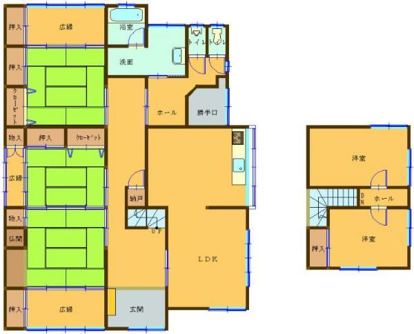 Floor plan. 3.65 million yen, 5LDK, Land area 735.75 sq m , Building area 146.06 sq m