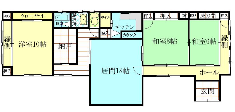 Floor plan. 17 million yen, 4DK, Land area 438.88 sq m , Building area 134.04 sq m
