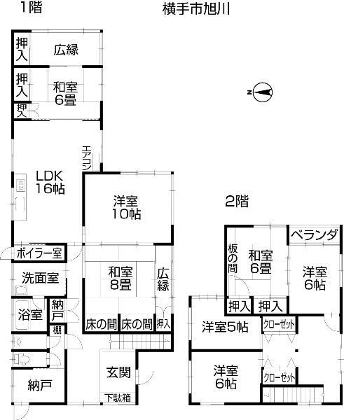 Floor plan. 14.8 million yen, 7LDK, Land area 314.16 sq m , Building area 185.3 sq m
