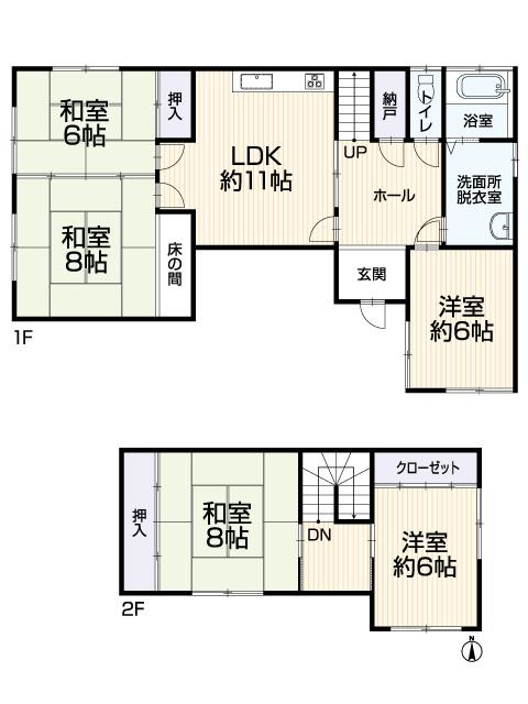 Floor plan. 17.8 million yen, 5LDK, Land area 323.68 sq m , Building area 114.26 sq m
