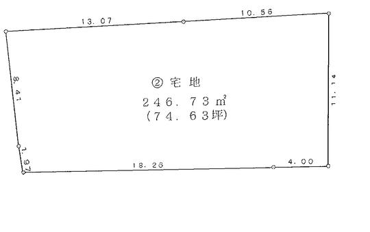 Compartment figure. Land price 6.8 million yen, Land area 246.73 sq m