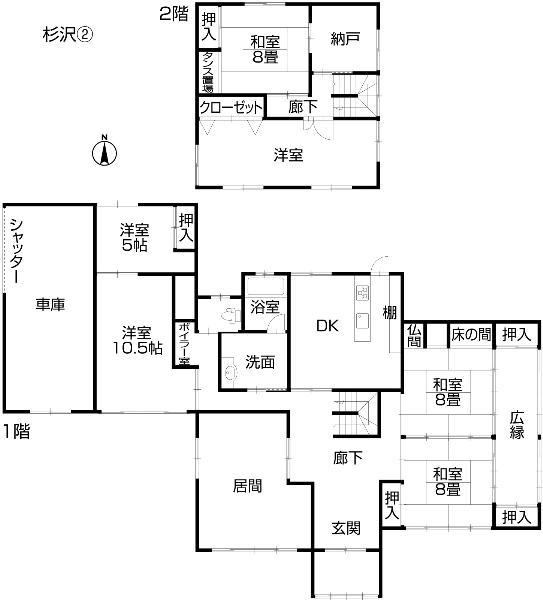 Floor plan. 16.8 million yen, 6LDK+S, Land area 1296.92 sq m , Building area 250.54 sq m