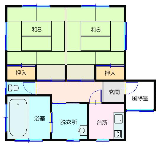 Floor plan. 8.5 million yen, 2K, Land area 227 sq m , It is a building area of ​​76 sq m popular Heike. 