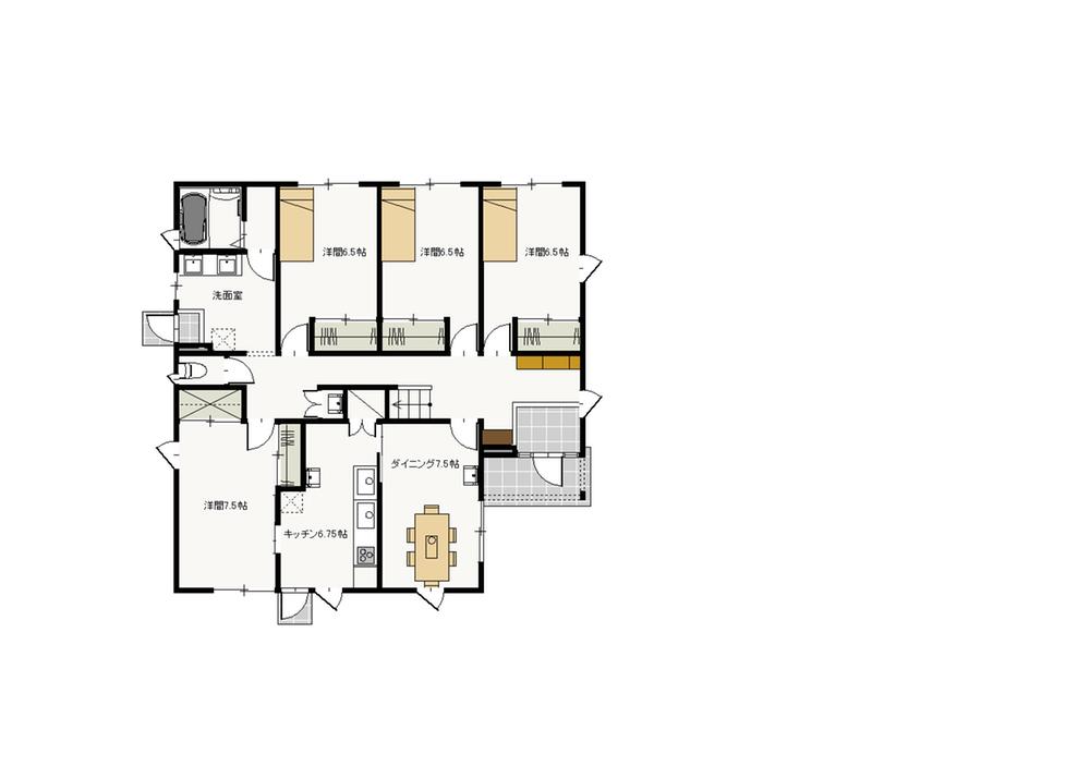 Floor plan. 29,800,000 yen, 11DK, Land area 343.77 sq m , Building area 218.6 sq m 1 Kaikan floor plan