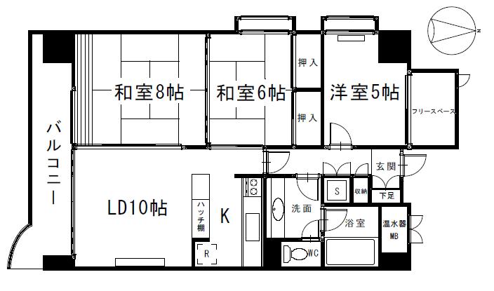 Floor plan. 3LDK + S (storeroom), Price 11,366,000 yen, Occupied area 77.49 sq m , Balcony area 11.78 sq m