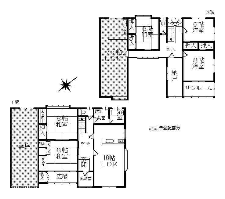Floor plan. 8.8 million yen, 5LDK + S (storeroom), Land area 224.48 sq m , Building area 159.4 sq m