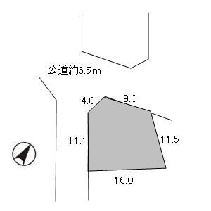 Compartment figure. Land price 4.9 million yen, Land area 162.01 sq m northwest corner lot