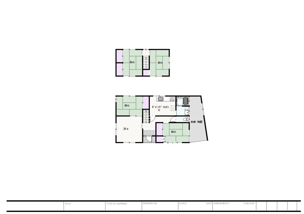 Floor plan. 5.6 million yen, 5DK, Land area 126.86 sq m , Is taken between the building area 88.29 sq m spacious 5DK. 