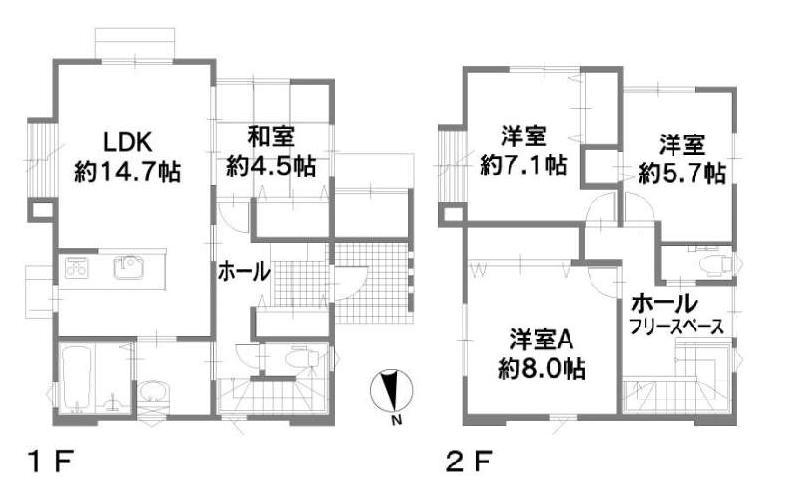 Floor plan. 23,880,000 yen, 4LDK, Land area 200.92 sq m , A Japanese-style room in the building area 106.3 sq m 1 floor 4LDK