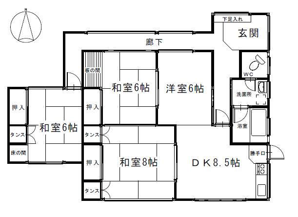 Floor plan. 12 million yen, 4DK, Land area 978.01 sq m , Building area 71.21 sq m