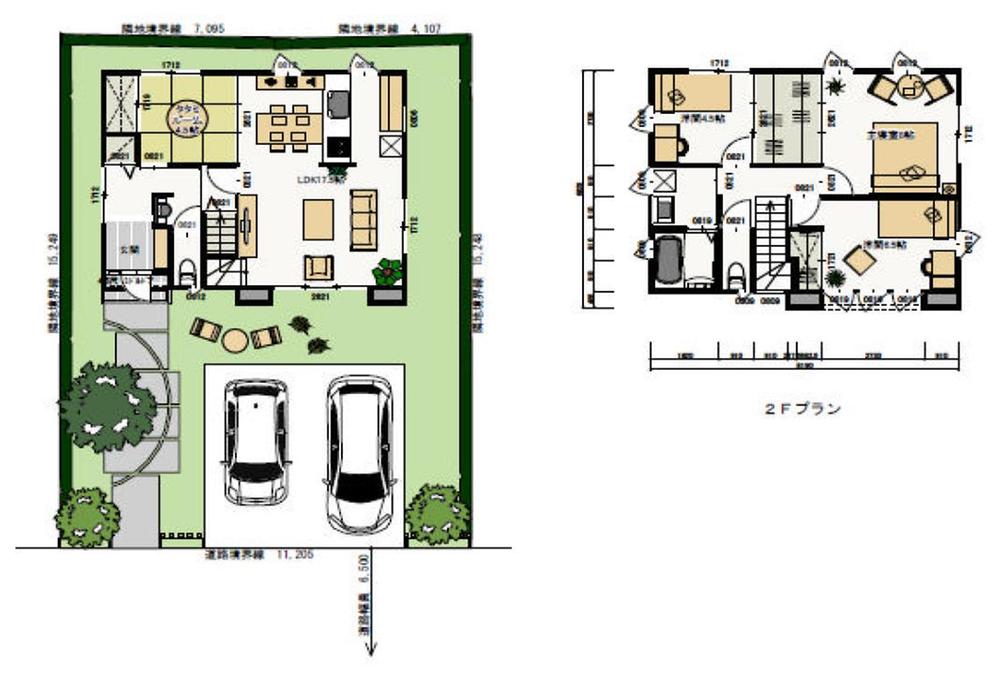 Floor plan. 31.5 million yen, 4LDK, Land area 170.83 sq m , Building area 105.57 sq m face-to-face kitchen, Living stairs, There is also a room of tatami.