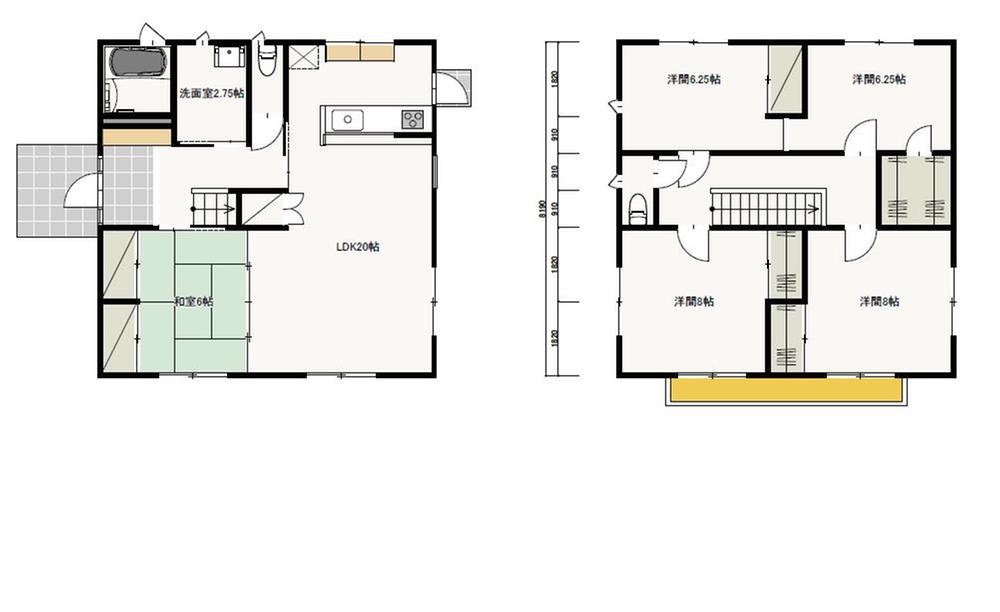 Floor plan. 19.5 million yen, 4LDK, Land area 257.35 sq m , It is a building area of ​​134.14 sq m spacious 4LDK. It will also be in and divide the second floor Western-style room in storage 5LDK. It can accommodate even many family. 