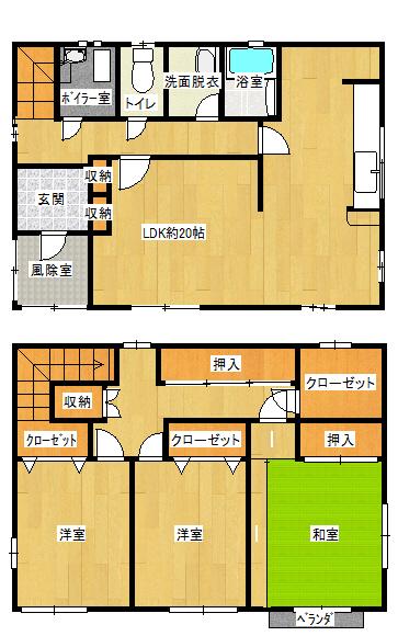 Floor plan. 18.5 million yen, 3LDK, Land area 217.13 sq m , Building area 120.86 sq m