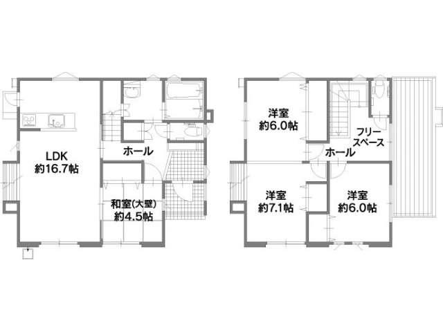 Floor plan. 21,980,000 yen, 4LDK, Land area 181.61 sq m , Building area 105.68 sq m