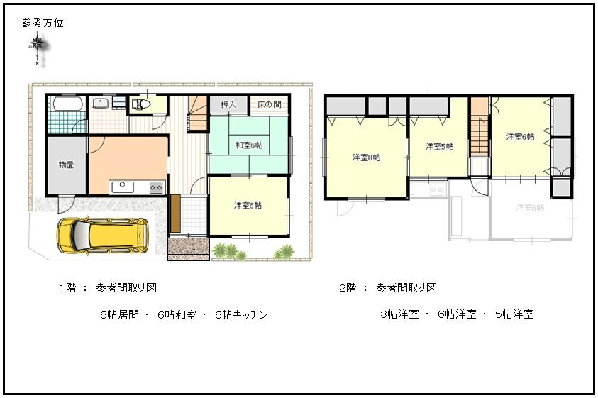 Floor plan. 9.8 million yen, 5DK, Land area 114.43 sq m , Building area 94.11 sq m