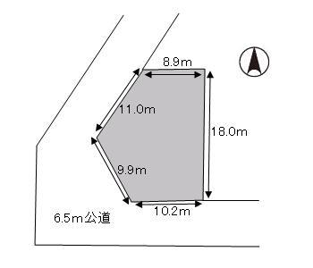 Compartment figure. Land price 10.6 million yen, Land area 221.68 sq m