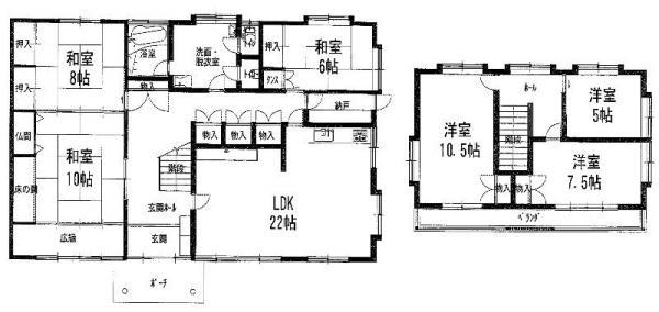 Floor plan. 14.8 million yen, 5LDK, Land area 431.62 sq m , Building area 182.17 sq m