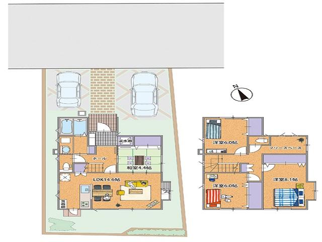 Floor plan. 19,280,000 yen, 4LDK, Land area 139.3 sq m , Building area 107.98 sq m
