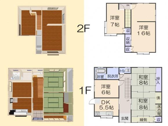 Floor plan. 9 million yen, 5DK, Land area 331.83 sq m , Building area 124.2 sq m