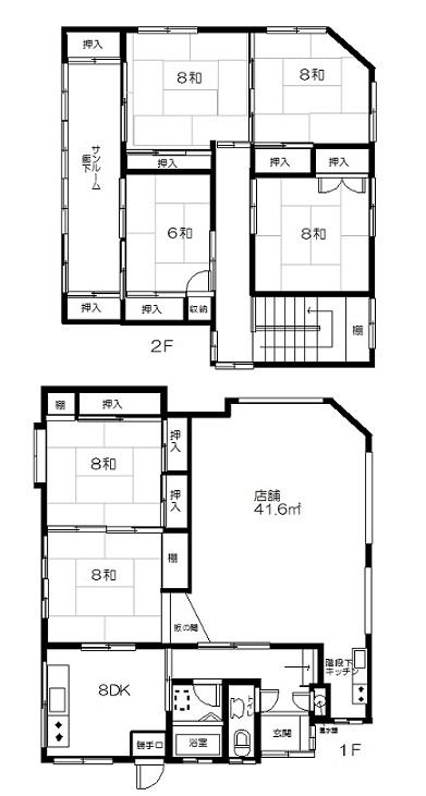 Floor plan. 19 million yen, 6DK, Land area 335.47 sq m , Building area 203.12 sq m