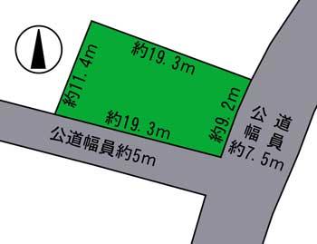 Compartment figure. Land price 13.2 million yen, It is 60 square meters land for sale of the land area 198.6 sq m southeast corner lot