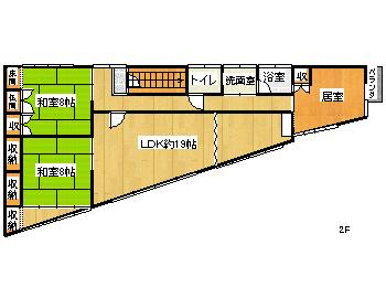 Floor plan. 6.8 million yen, 4LDK, Land area 148.68 sq m , Building area 218.17 sq m 2F